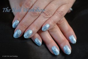 Gel II Carousel Collection with a delicate blue rose stamping. Just perfect for Sarah x 