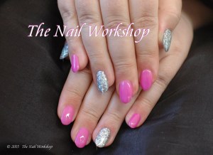 This Gel II Pink and my new glitter mix is simply stunning for a beautiful Spring day. 