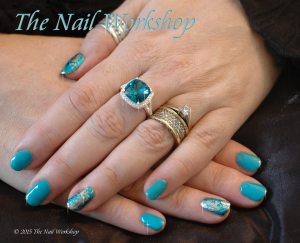 This beautiful turquoise certainly has the wow factor! Matches Sharon's new Swarovski Crystal ring perfectly. 