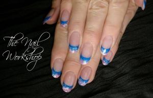 Acylic Pink and Blue Encapsulated Glitter