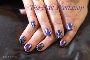 Gel II Midnight Black, Purple Foil with Black and Purple Stamping.