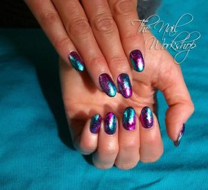 Gelish Night Reflection and Foil