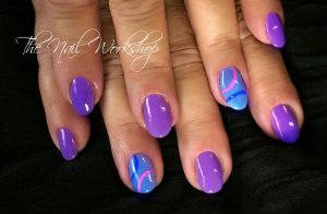 Gelish Pink and Blue