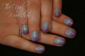 Shellac Ombre Blue and Pink Fade