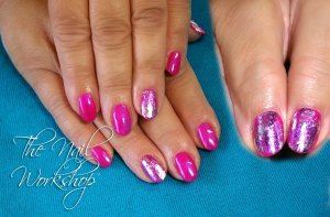 Shellac Pink and Two Toned Foil