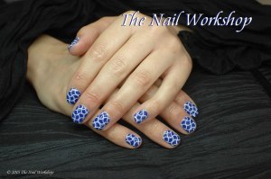 Gel II Blue and white stamping created by Emma